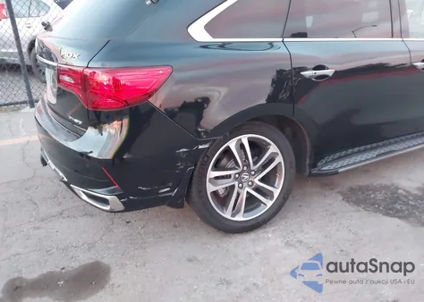 2019 Acura Mdx Sport Hybrid W/Advance Pkg из США, поврежденный, VIN 5J8YD7H72KL001753